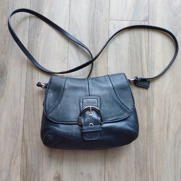 Coach Handbags - BLACK COACH CROSSBODY SMALL SATCHEL WAIST LG STRAP